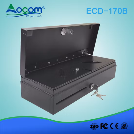 Caja de efectivo de metal con 2 ranuras y cerradura de llave personalizada