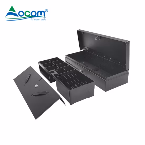 Caja de efectivo de metal con 2 ranuras y cerradura de llave personalizada